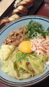 杵屋麦丸!春採りキャベツと桜海老のそぼろうどん&うなぎのお寿司♪♪
