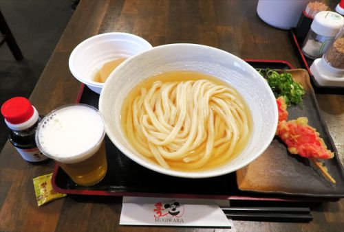10周年おめでとうございますヽ(^o^)丿 感謝祭は一日限定セルフ店で「ひやかけうどん」 うどん居酒屋 麦笑 @ 森ノ宮 170507