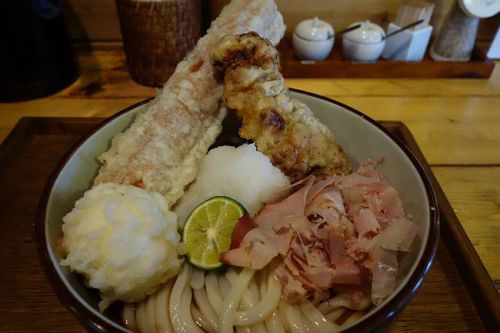うどん屋　ろっか ＠ とりちく玉天ぶっかけセット　