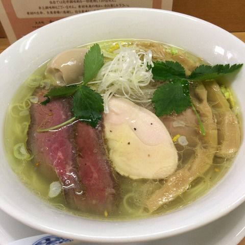 和渦 in 大井町 鶏塩そば+牡蠣のアヒージョ