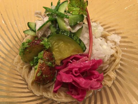 饗くろ喜 in 浅草橋 ジーバナ農園野菜の和えつけそば
