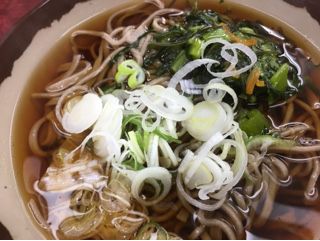 野沢菜わさび蕎麦