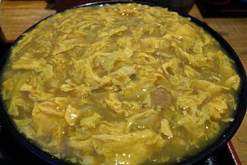 うどん居酒屋 江戸堀 @ 冷やし鶏卵カレーうどん