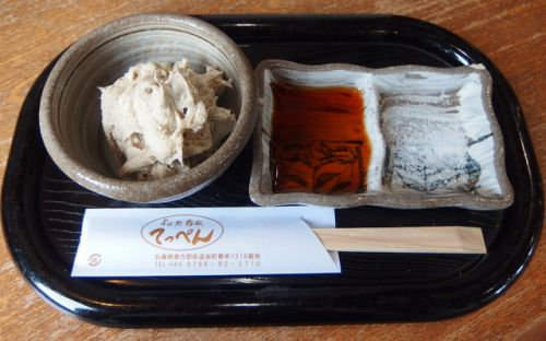 そば処 春来 てっぺん@美方郡新温泉町春来 「え!?そばがきが320円ってほんま貝!?ほんまやねん!」