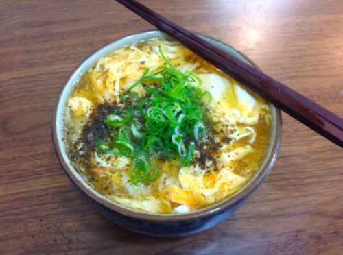 夜食は稲庭うどん