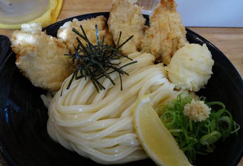 麺くい やまちゃん @ アウェイ感を楽しみながら 大山どりのとり玉天だし醤油うどん