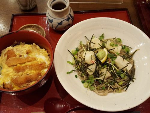 「たからや」揚げ餅そば&ミニ玉子カツ丼