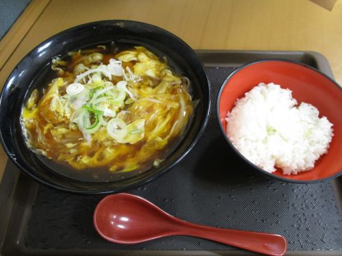 235杯目:富士そば高田馬場駅前店で豚肉かき玉そば(半ライス無料)