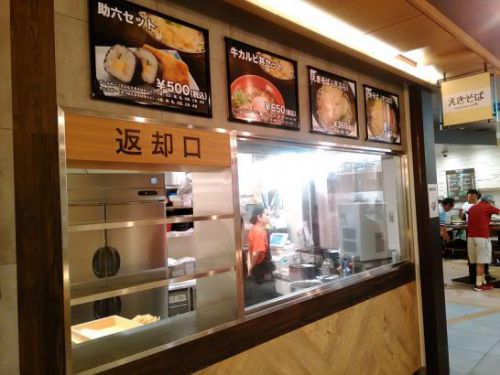 梅田阪神スナックパークのえきそばでワンコイン500円の助六セット!