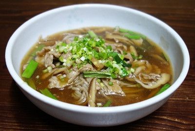 キノコ入りかけそば~台湾麺線風(タイワンミースァンふう)