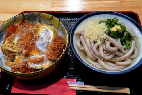 早朝7時のおはよ~うどんはガッツリかつ丼定食 うどん 讃く @ 福島 190130