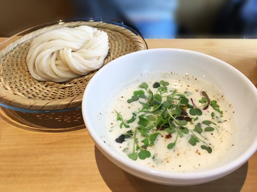 【福岡】ビシソワーズカレーつけ麺&カリカリ納豆うどん♪@讃岐うどん 茶ぶ釜