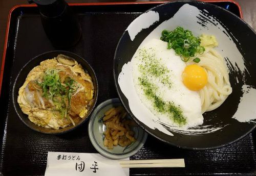 手打ちうどん団平 @ 山かけ生醤油うどんとミニヒレカツ丼セット