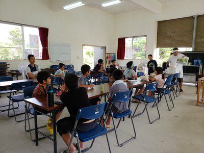 宮里子ども会 蕎麦打ち体験