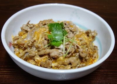 豚肉のそばつゆ他人丼