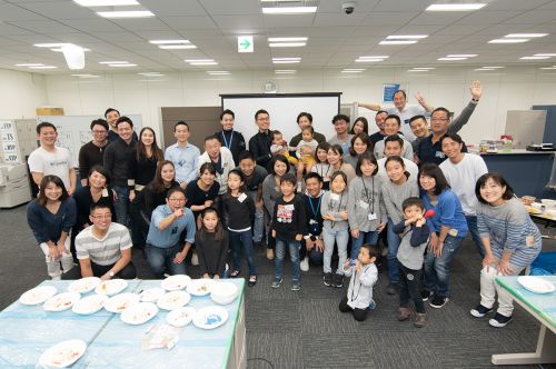 ファミリー向け社内イベントで出張そば打ち&ケータリング