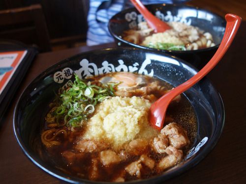 【福岡】W肉の肉肉そば&豚しゃぶうどん♪@肉肉うどん 大橋店
