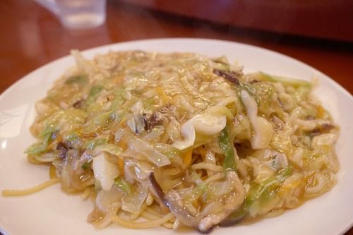 【福岡】福寿皿うどん(焼いた麺の上にあんかけ)♪@福寿飯店