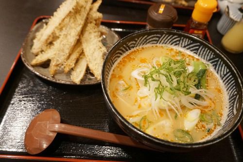 【福岡】ごぼ天タンタンうどん♪@うどん 兎屋