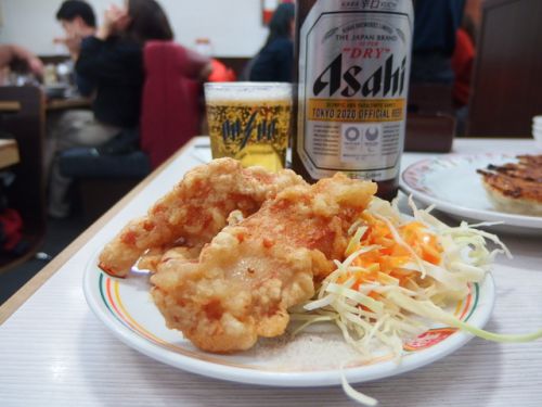 餃子の王将 三宮下山手通り店@三宮「やめられへんねん!深夜の王将で餃子と唐揚げと焼そばと!」