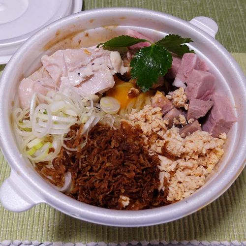 お家で、「麺や 鶏次と貝次」-4 ピリ辛肉まぜそば☆テイクアウトも旨し♪自転車麺活~ 200428