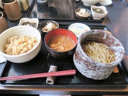 (忘備録) 青梅街道 「佳蕎庵」 冷かけそばに筍ご飯