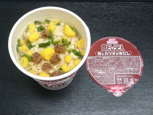インスタントうどん考察54「おだしがおいしいカップヌードル 肉だしうどん」