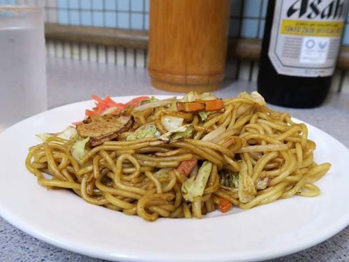 「和洋食 野上屋」 新今宮 歩いて見いつけた~町食堂で焼そば、大瓶ビール☆ 201018