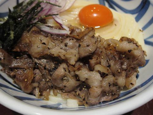 うどん棒 大阪店 @ オリーブ牛の焼肉 ビフ玉うどん (2020年10月限定)