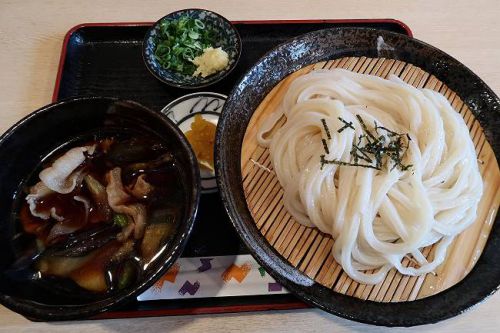 讃岐手打うどん 釜ひろ @ あげなすと豚バラのつけ麺