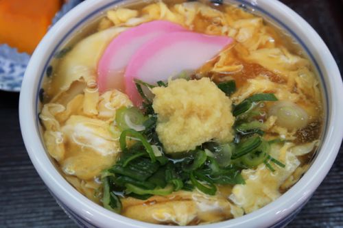 お昼のランチセットは、別注 けいらんうどんセット 手打うどん 西村 @ 今川 210219