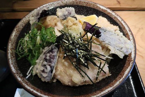 ほんまもん 饂飩 福ちゃん @ 豚天ナス天ゆずぶっかけ