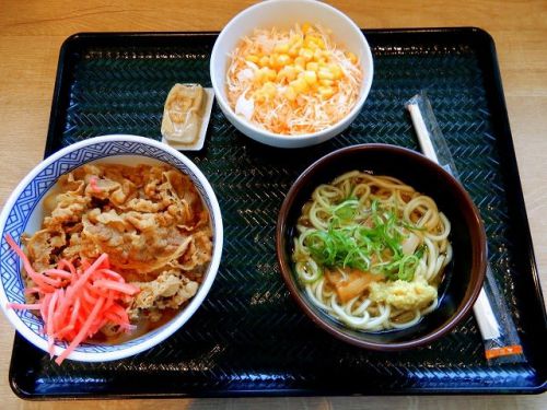 那覇空港「吉野家×はなまるうどん」