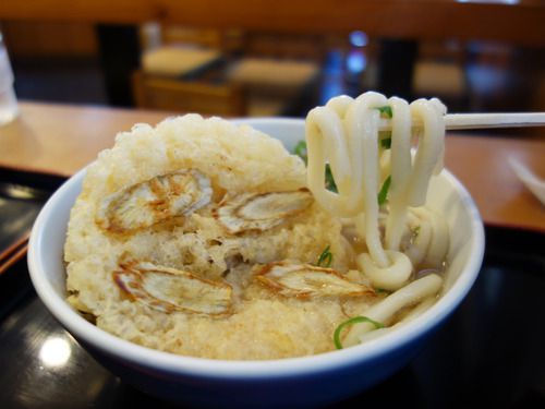 【福岡】一番人気の肉ごぼう天&牛丼セット♪@因幡うどん 渡辺通店