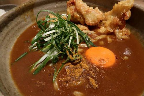 扇町うどん屋 あすろう @ とてもスパイシーでビックリ! とり天カレーうどん
