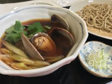 「春 限定・厚岸産あさり蕎麦とあさりせいろ」