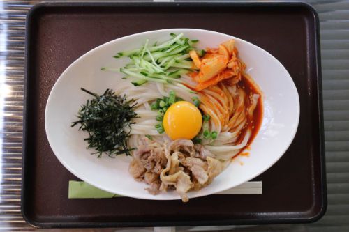 月に一日しか食べられないうどん店で「今日日ビビン物語うどん」 めん処 むく @ 諏訪ノ森 220428