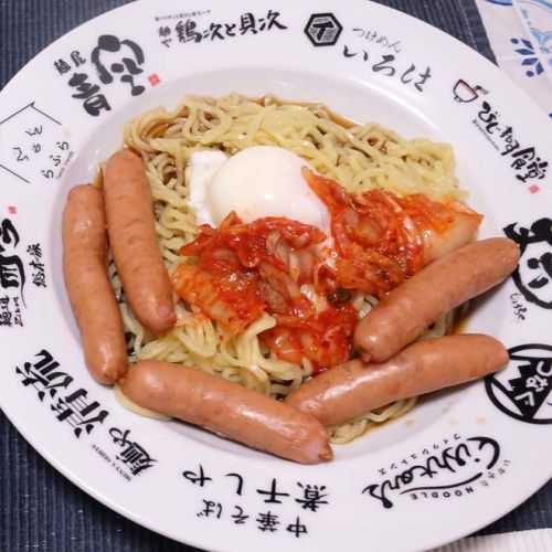 お家で、『マルちゃん正麺 醤油味』アレンジ♪ 夏冷やし!まぜそば&つけめん 220712