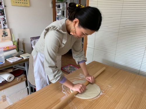 初めてのそば打ち体験。