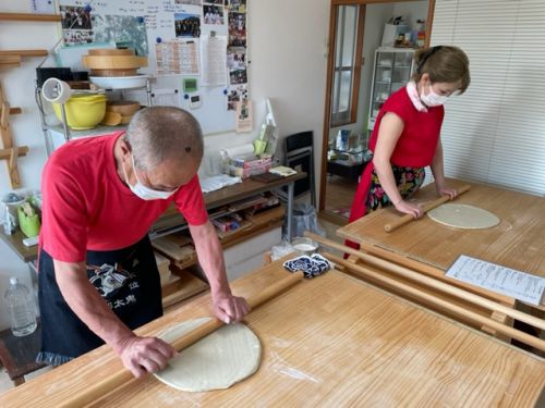 和歌山から一度はやって見たかったそば打ち。