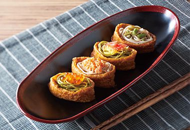 彩り華やか 蕎麦いなり ~霧しなそばアレンジレシピ~